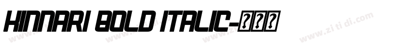 Kinnari Bold Italic字体转换